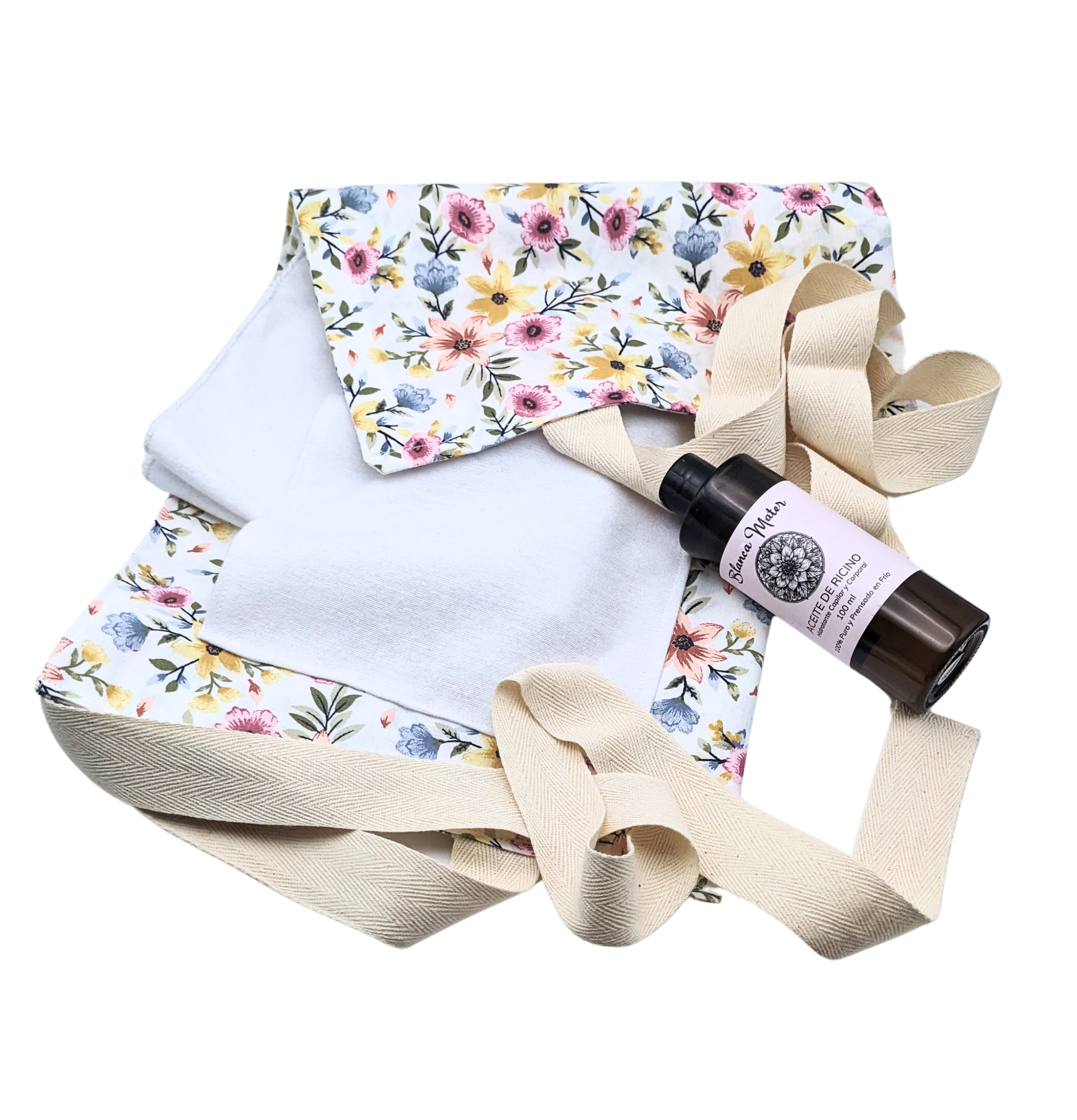 Pack Aceite de ricino 100ML + Faja grande BLANCA MATER